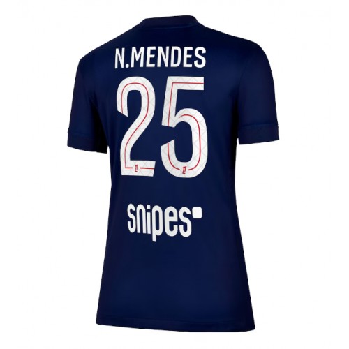 Paris Saint-Germain Nuno Mendes #25 Replica Home Shirt Ladies 2025-26 Short Sleeve Paris Saint-Germain Nuno Mendes #25 Replica Home Shirt Ladies 2025-26 Short Sleeve
